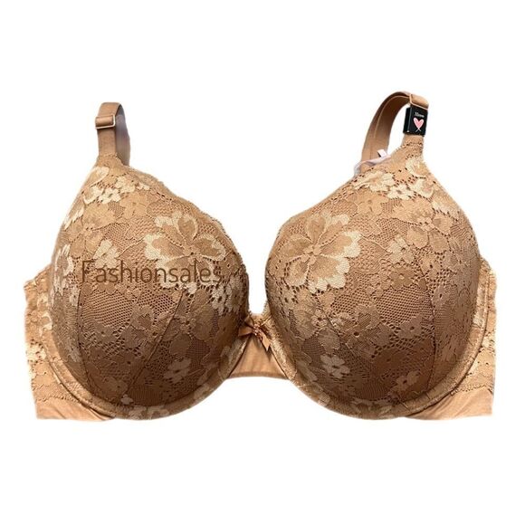 Victoria’s Secret Supersoft Body Perfect Shape Padded lace  bra Tan 32DDD - Picture 2 of 4